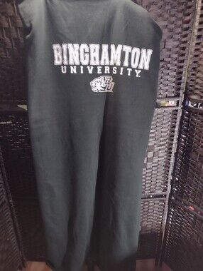 Binghamton University sweatshirt blanket,54x84 In Green